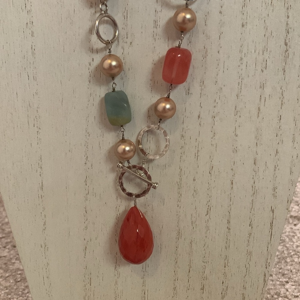 Sterling Silver Beaded Necklace - Picture 2 of 5